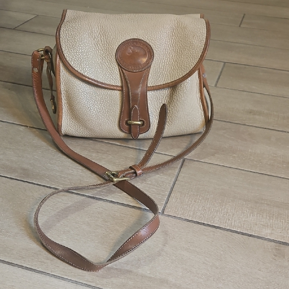 Dooney & Bourke Cream and Brown Crossbody Bag